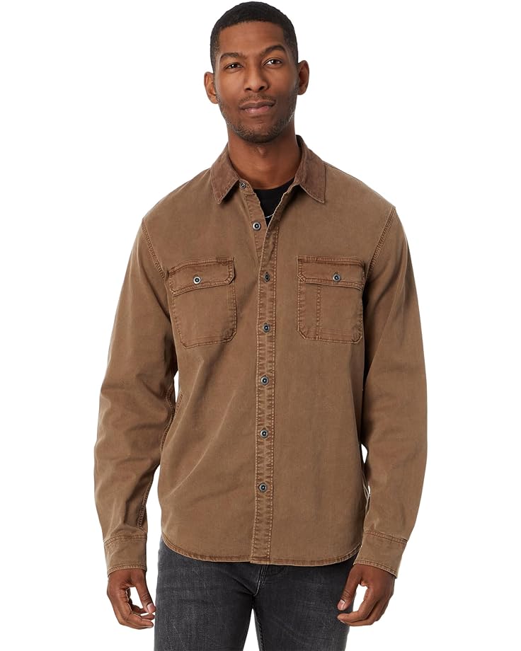 

Рубашка Lucky Brand Corduroy Collar Washed Workwear Long Sleeve Shirt, цвет Coffee Liqueur