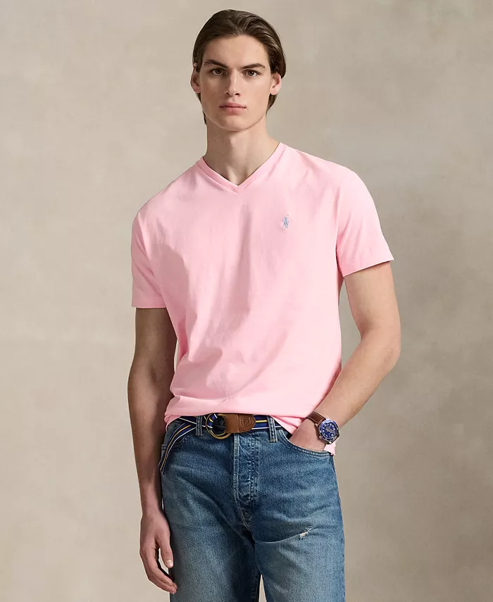 

Мужская футболка с V-образным вырезом Classic-Fit Polo Ralph Lauren, розовый