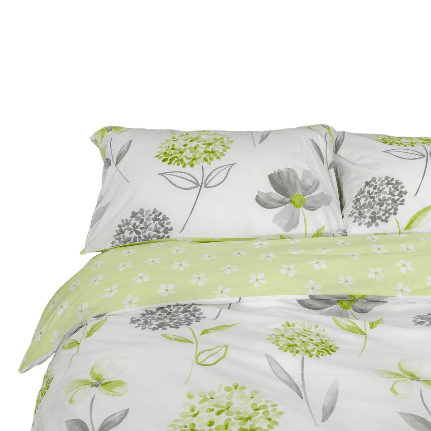 

Двустороннее постельное белье Homescapes, 230x220 см, зеленый