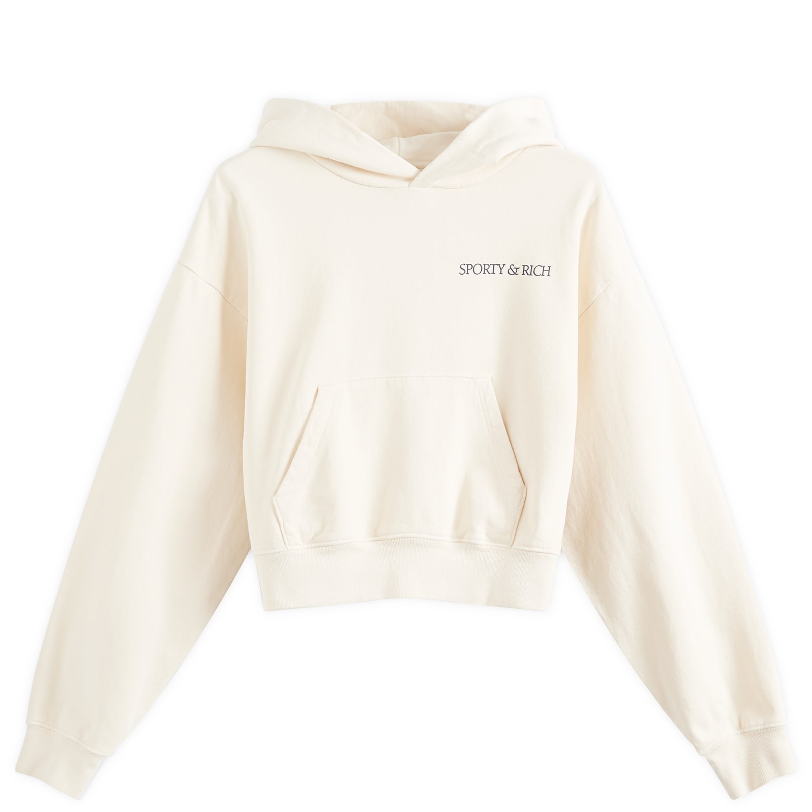 

Худи Sporty & Rich H&W Club Cropped Hoodie, цвет Cream