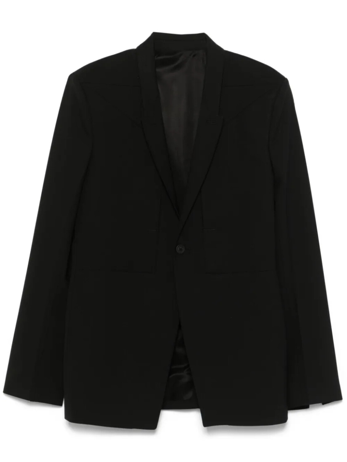 

Однобортный пиджак Рика Оуэнса Rick Owens, черный
