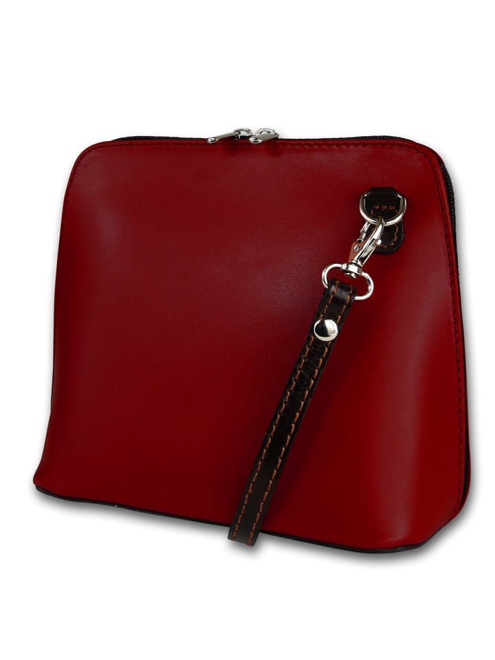

Кожаная сумка через плечо Toscanto, красно-черная, примерно 17 см Toscanto