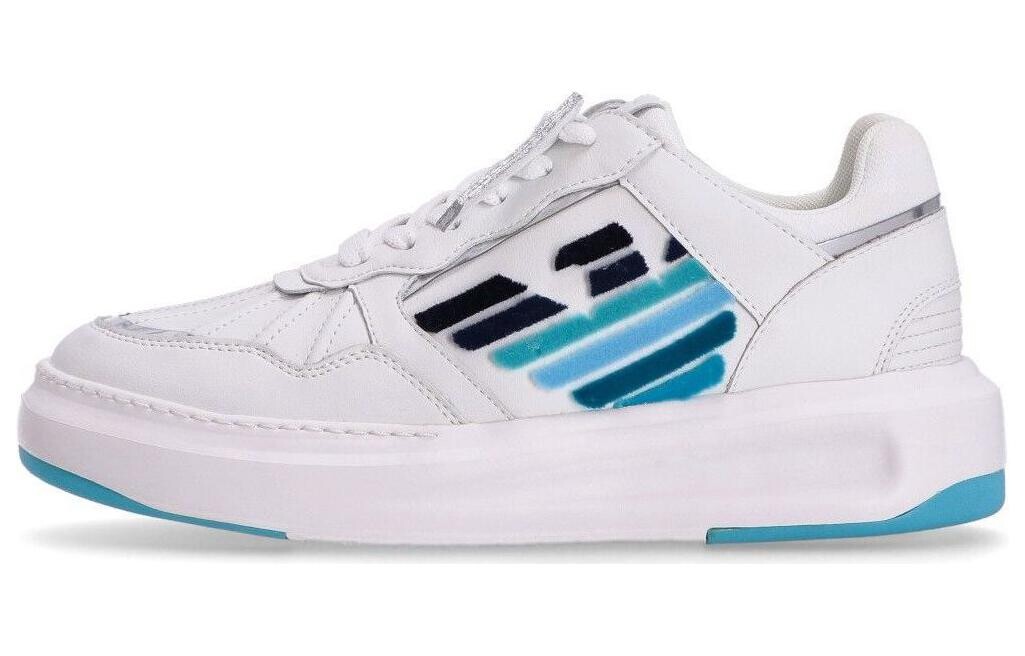 

Кроссовки EMPORIO ARMANI Skateboarding Shoes Women's Low-top White, белый/синий