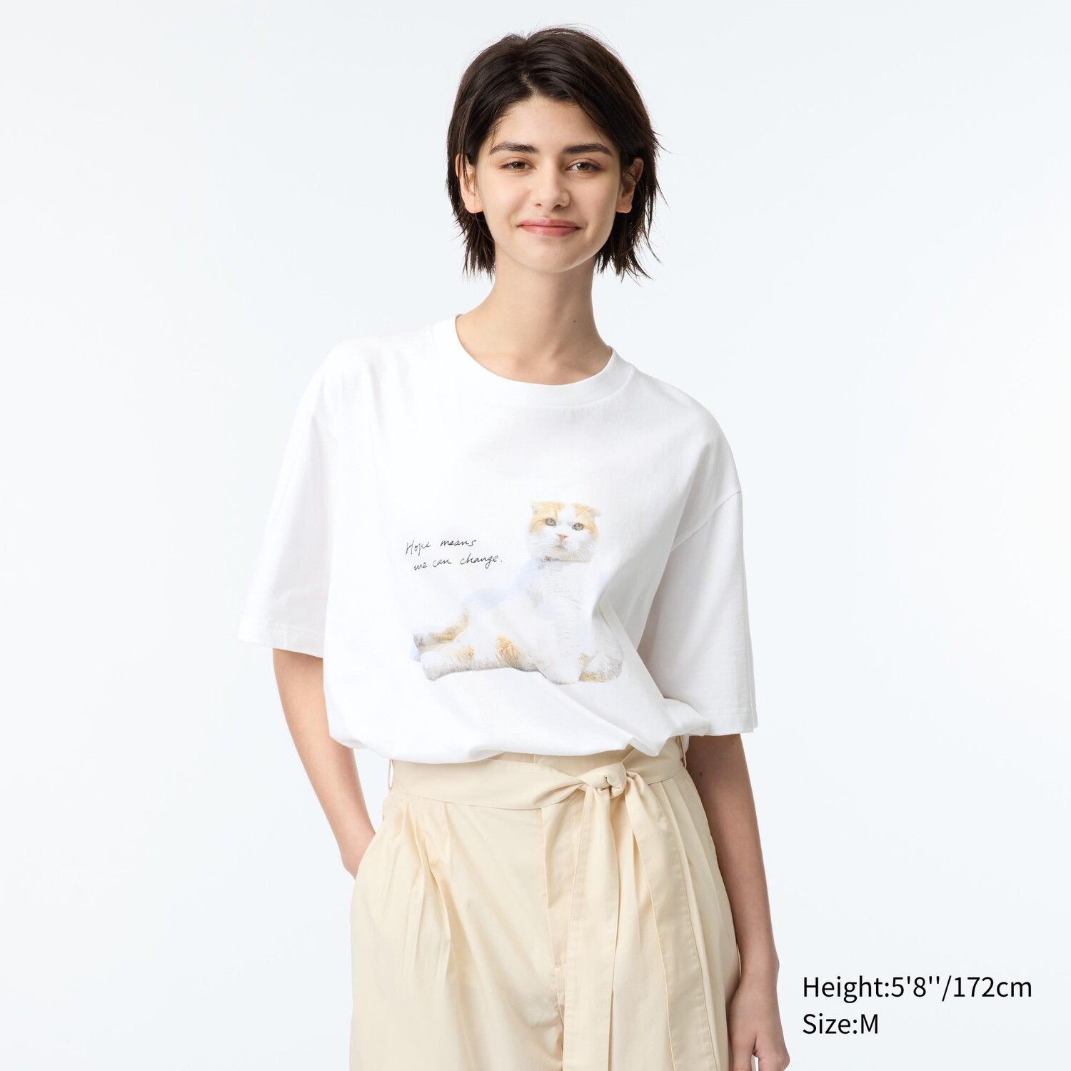 Футболка с принтом PEACE FOR ALL (Takeshi Yoro) UNIQLO, белый — фото 2