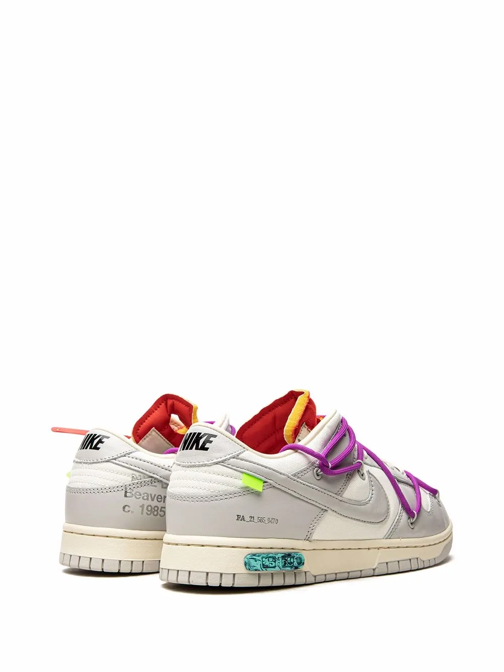 Кроссовки Dunk Low из коллаборации с Off-White Nike X Off-White, серый — фото 3