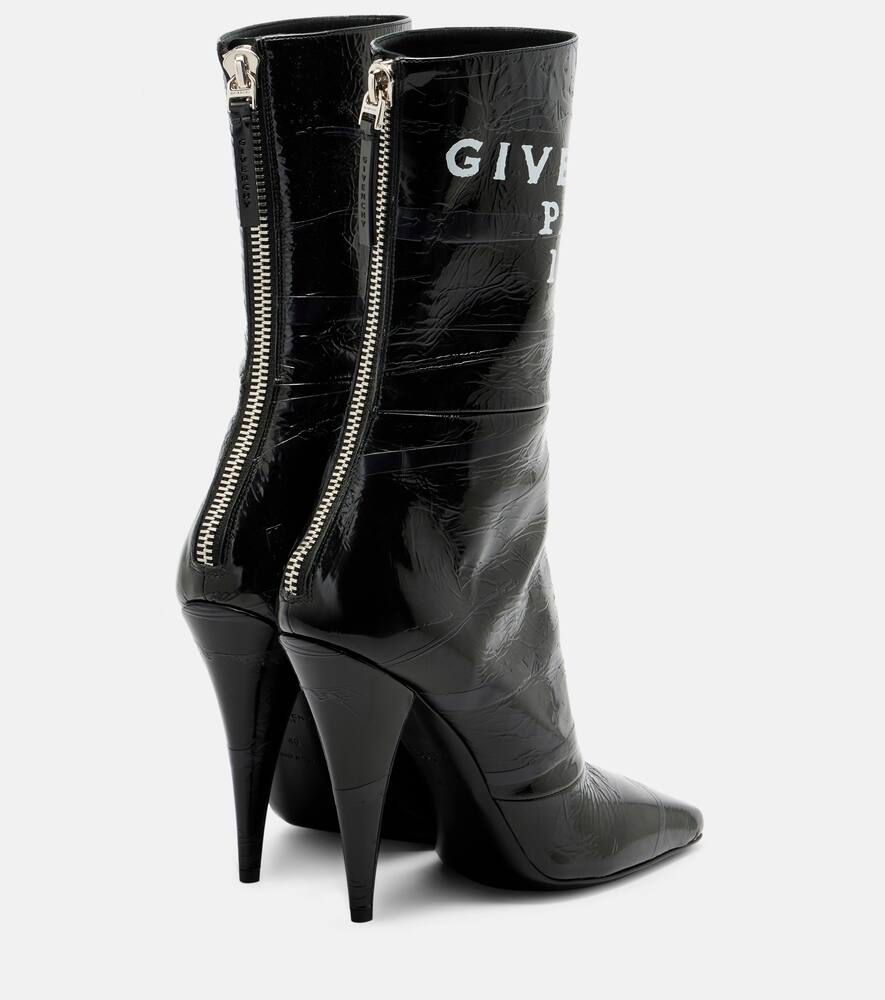 Ботильоны из лаковой кожи с квадратным мысом Givenchy, Black — фото 2
