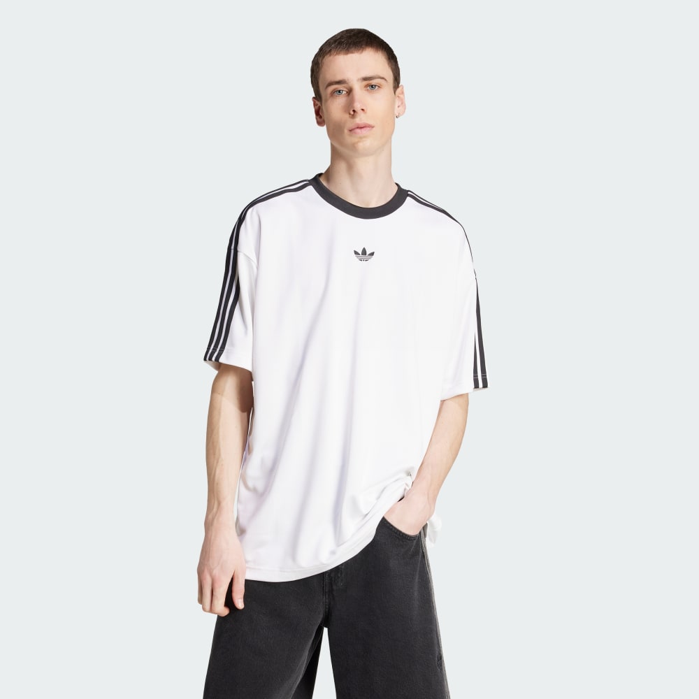 

Футболка Adidas Adicolor Jacquard Jersey, белый/черный