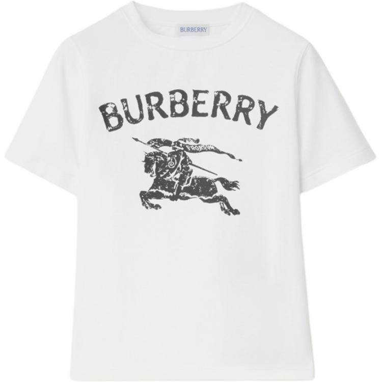 Футболка для детей с круглым вырезом Moderate Burberry, белый — фото 3