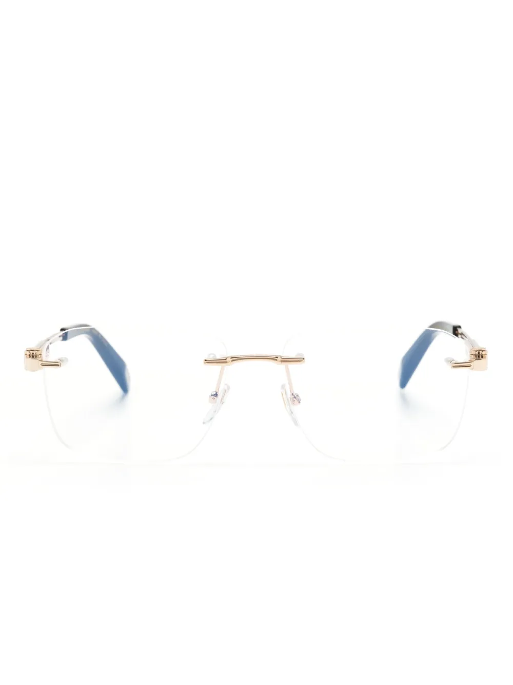 

Очки в прямоугольной оправе Chopard Eyewear, золотой