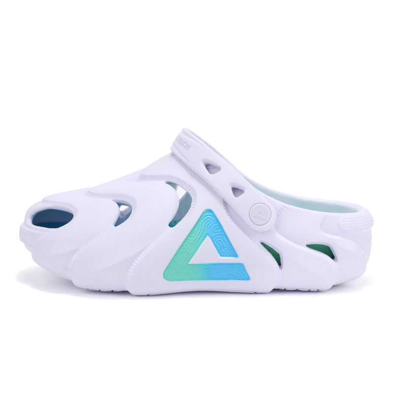 

PEAK Клоги мужские бело-зелено-голубые Pole Hole, цвет White/Green/Blue