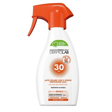 

Dermolab Sun Milk Spray для лица и тела Высокая защита SPF 30 Водостойкий 250мл