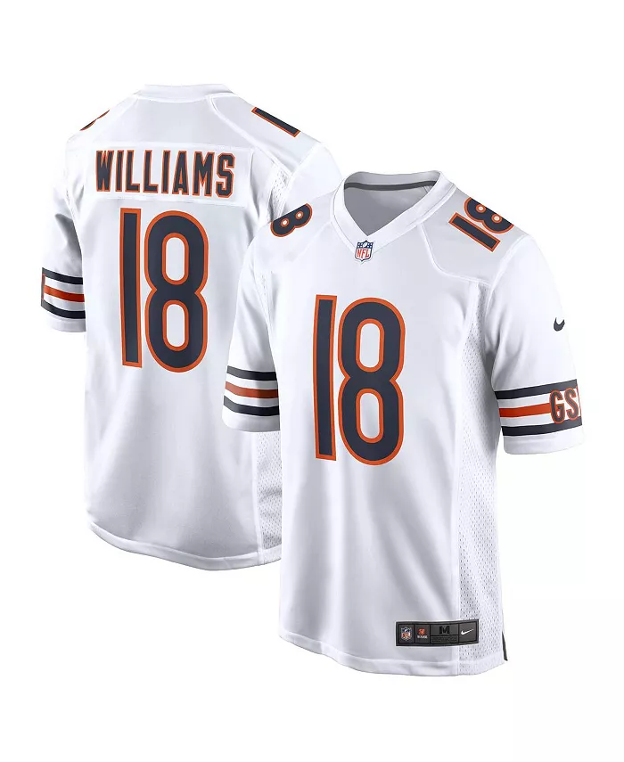 

Мужская игровая футболка Caleb Williams Chicago Bears — выбор в первом раунде драфта НФЛ 2024 Nike, белый