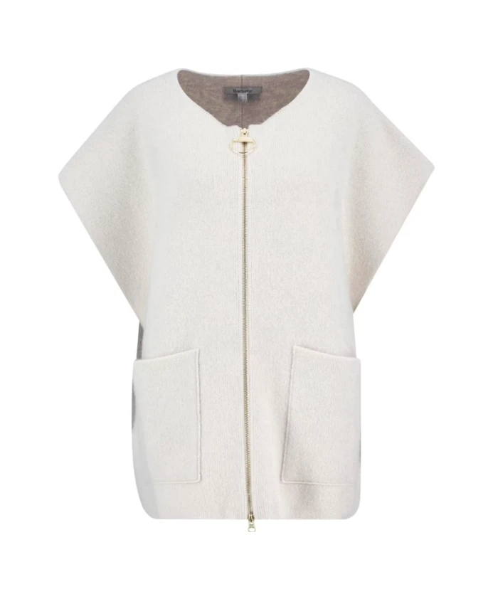 

Шерстяная куртка оверсайз с застежкой-молнией с логотипом. Barbour, бежевый