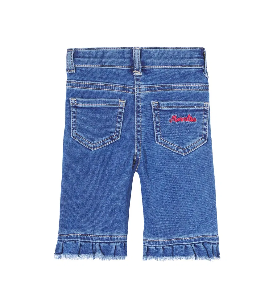 Monnalisa X Disney Baby embroidered straight jeans — фото 2