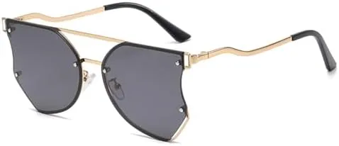 

Женские солнцезащитные очки без оправы из металла, мужские солнцезащитные очки с градиентным покрытием, пляжный солнцезащитный козырек UV400 (2027 год) MTZJH, 3