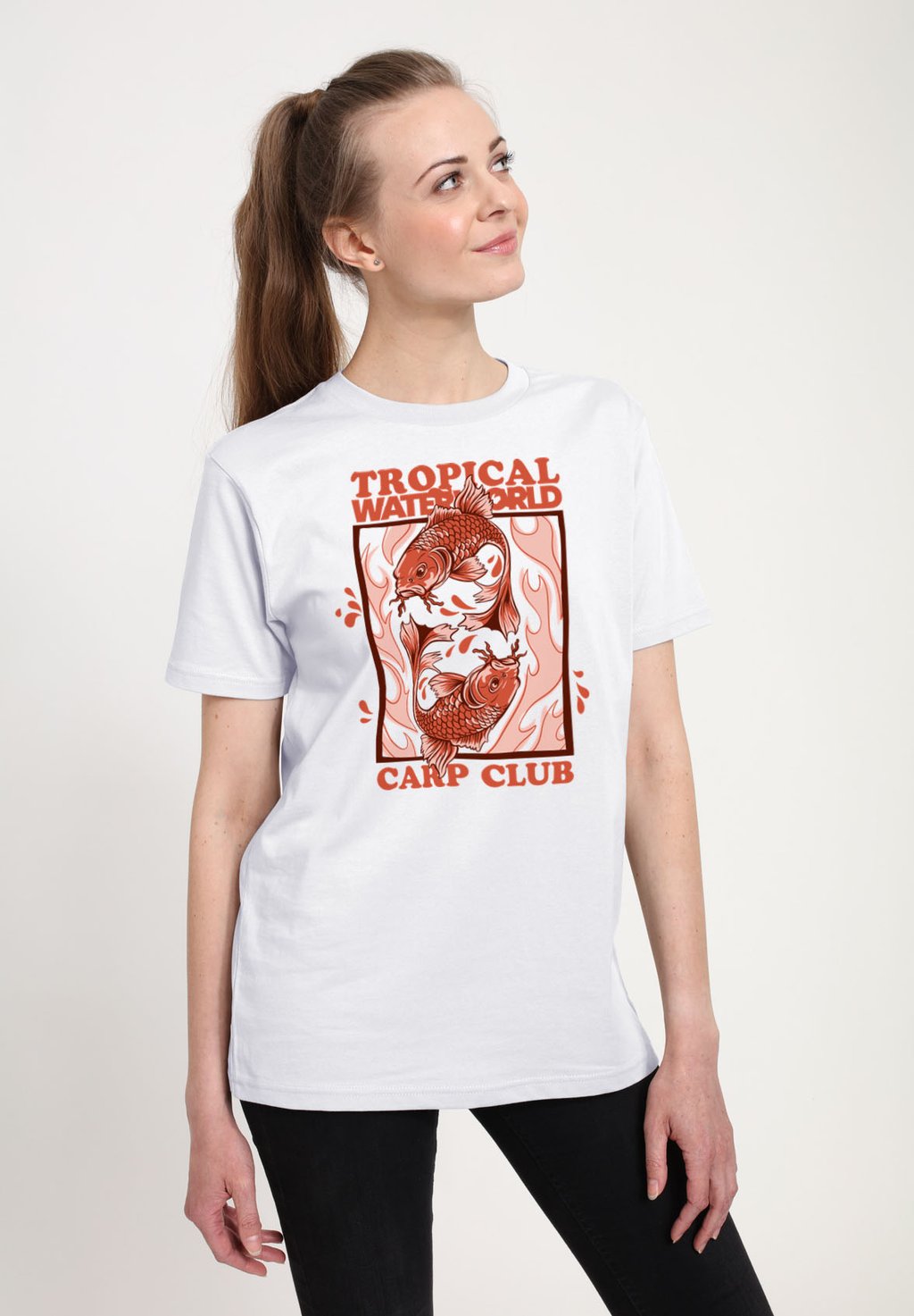 

Футболка с принтом MATT KEELING CARP CLUB Henry Tiger, белый