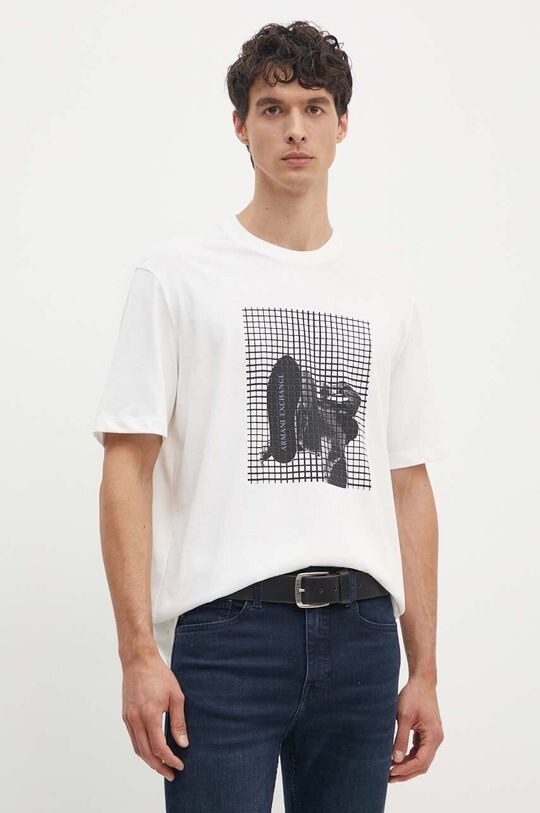 

Хлопковая футболка Armani Exchange, белый