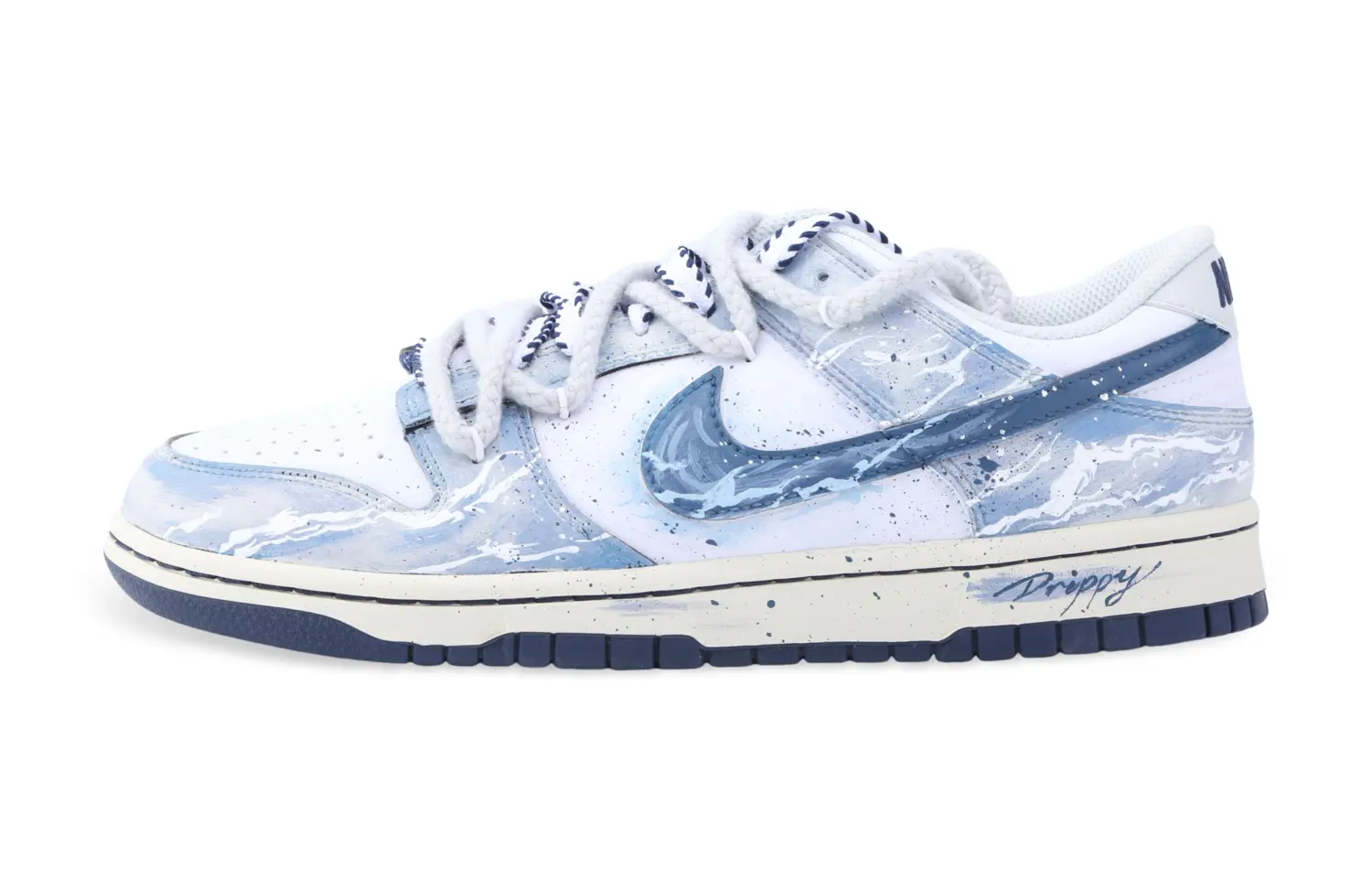 

Nike Кроссовки для скейтбординга мужские Dunk Drippy Sailor Abrasion Resistant low top Blue White