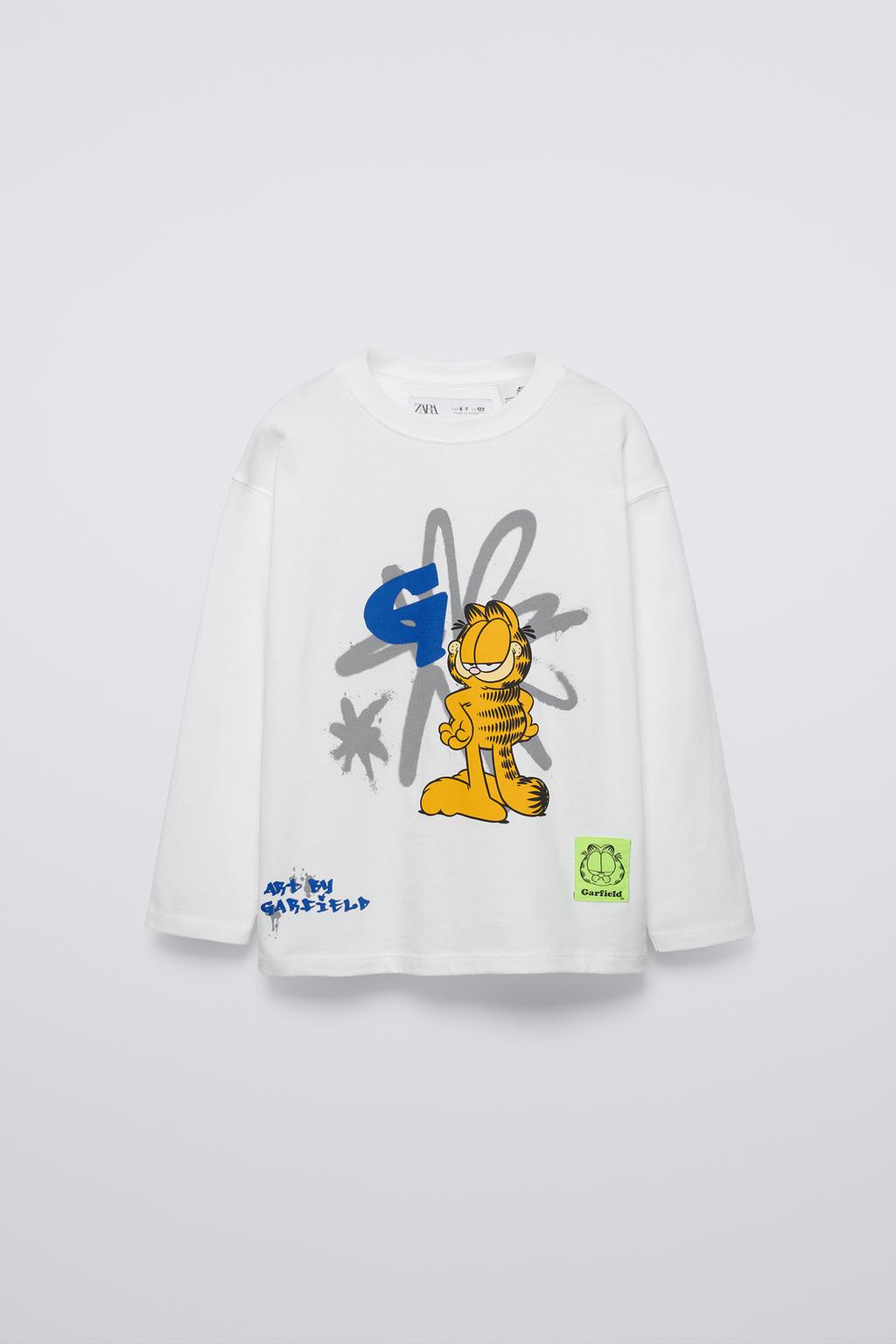 

Футболка garfield paws inc ZARA, устрично-белый