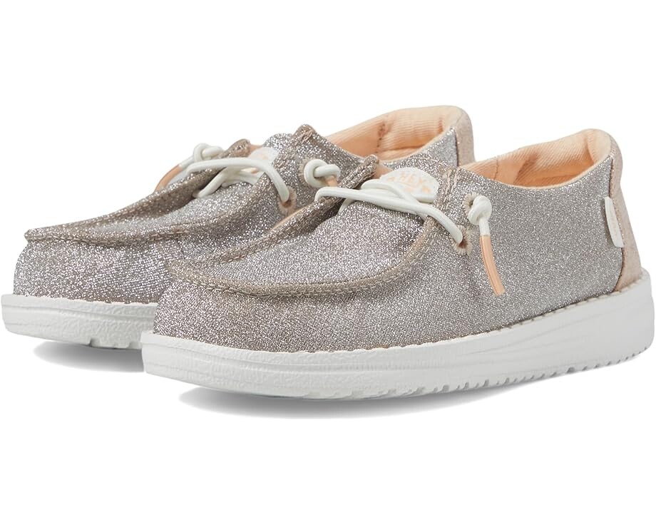 

Кроссовки Hey Dude Kids Wendy Metallic Sparkle, цвет Rose Gold