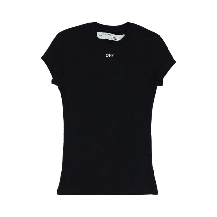 

Футболка Off-White Basic Off Fitted Short-Sleeve T-Shirt 'Black, White', черный