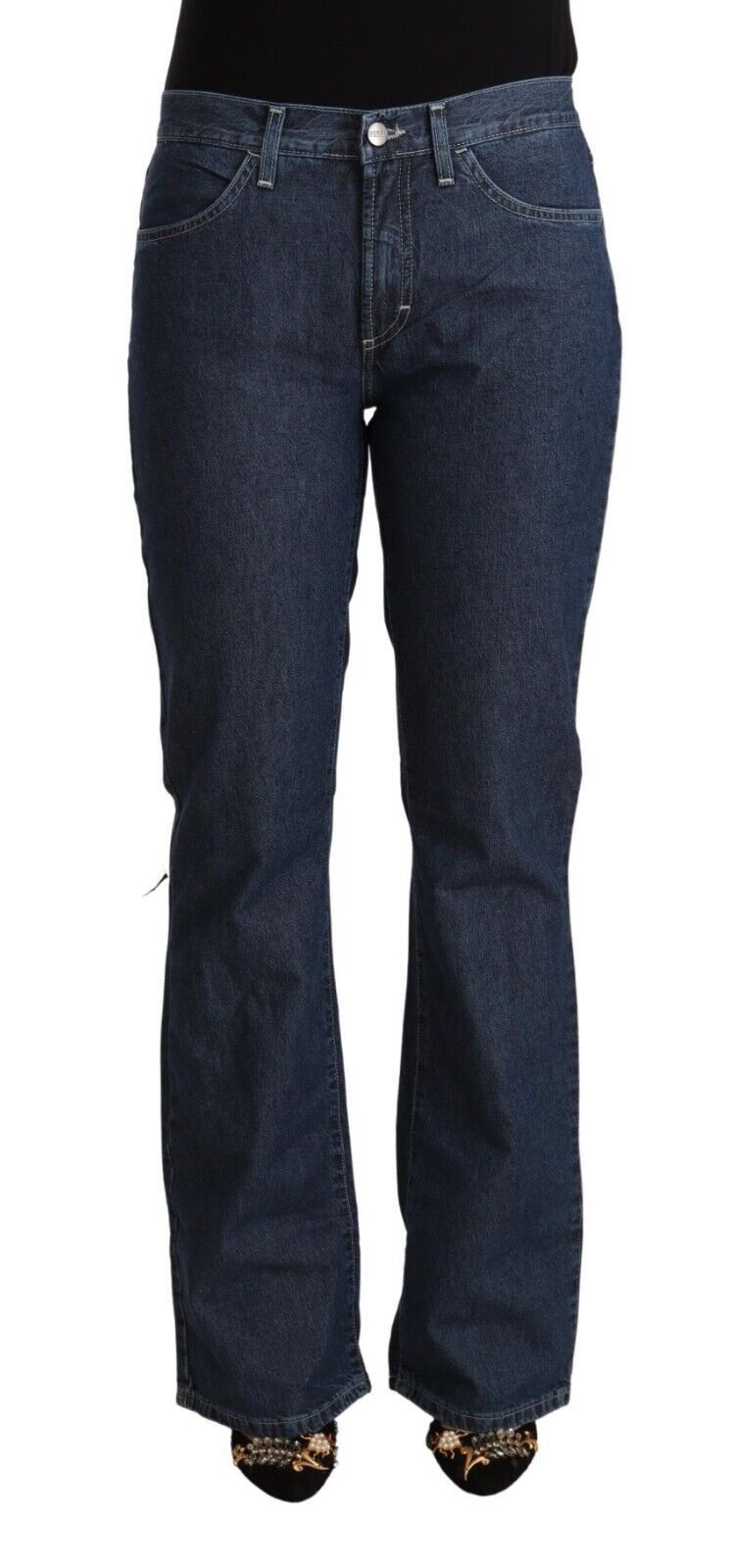 

Женские джинсы GF Ferre Cotton Mid Waist Fla, синий