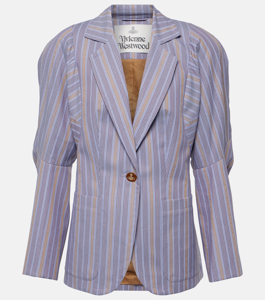 

Хлопковый блейзер в полоску Pourpoint Vivienne Westwood, Lilac