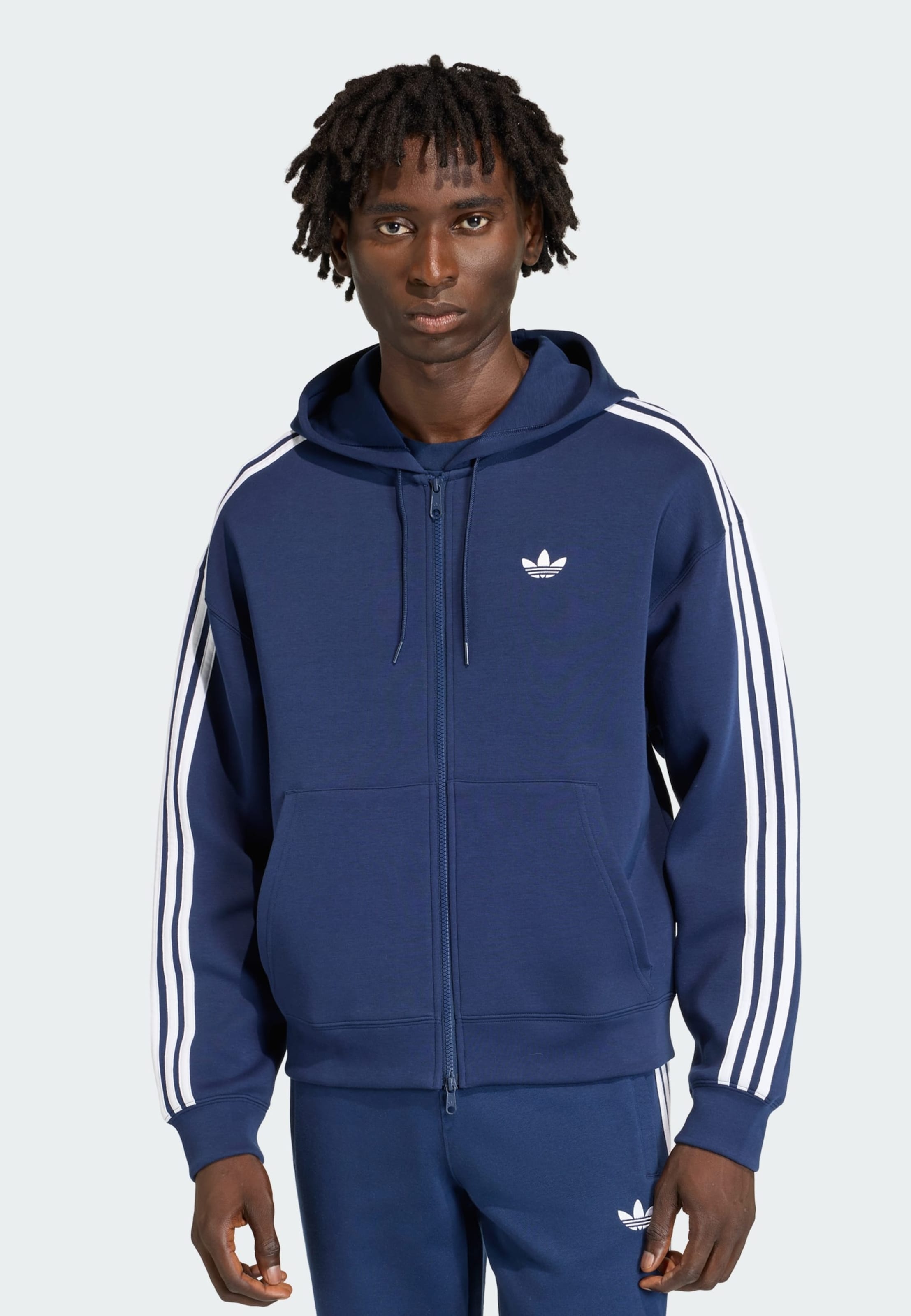

Adidas Originals Толстовка с молнией 'Adicolor Spacer' в синем цвете