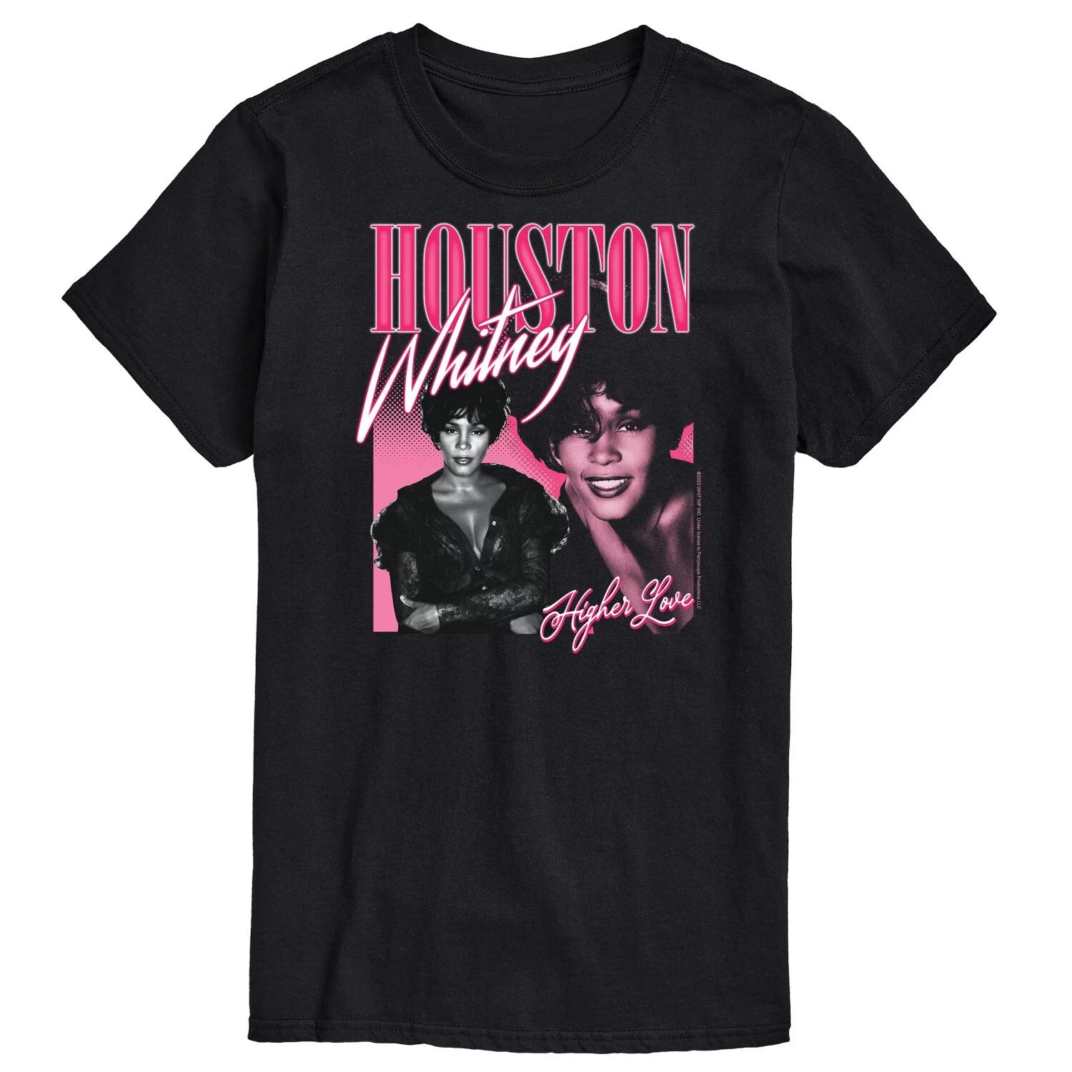 

Футболка Big & Tall Whitney Houston Higher Love, Black License, черный