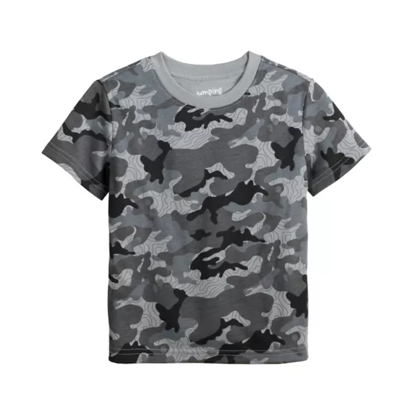 

Футболка с цветным рисунком для мальчиков и малышей Jumping Beans, цвет gray line camo