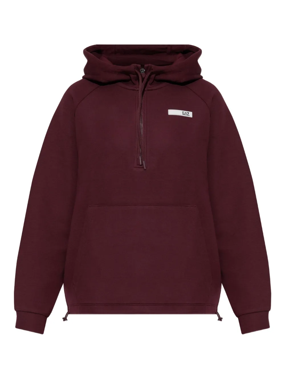 

Худи с длинными рукавами и половинной молнией Ea7 Emporio Armani, красный