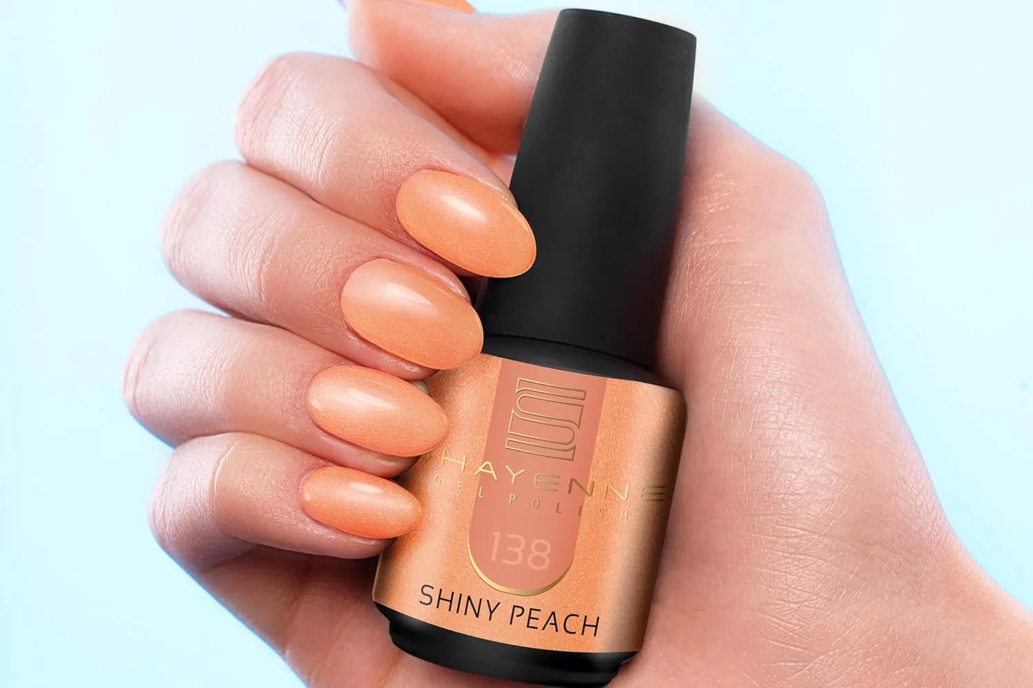 Гель-лак для ногтей UV/LED «Shiny Peach Orange 138» 15 мл от Shayenne Shayenne, 138 Shiny Peach, 15 Ml — фото 3