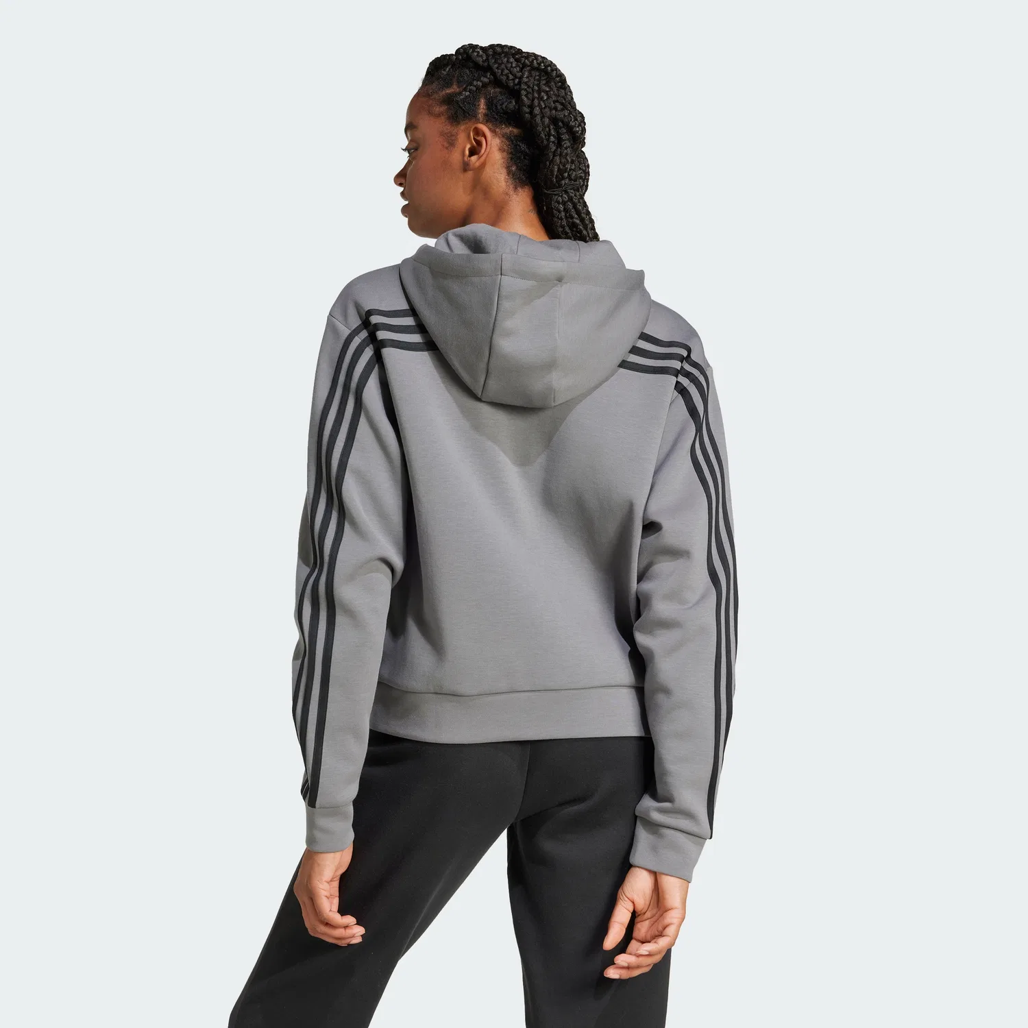 Женская худи на молнии Future Icons 3-Stripes iw5255 от Adidas — фото 2