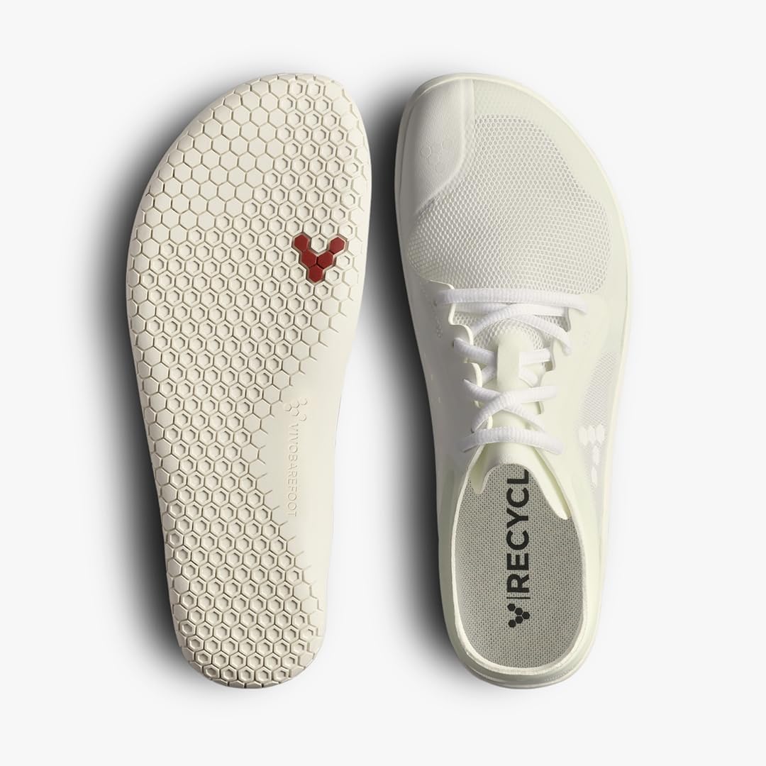 Мужские кроссовки для ходьбы Vivobarefoot Primus Lite III, Развивают силу, баланс и подвижность, Легкие для тренировок и бега, Широкая посадка, Веганские, белый — фото 4