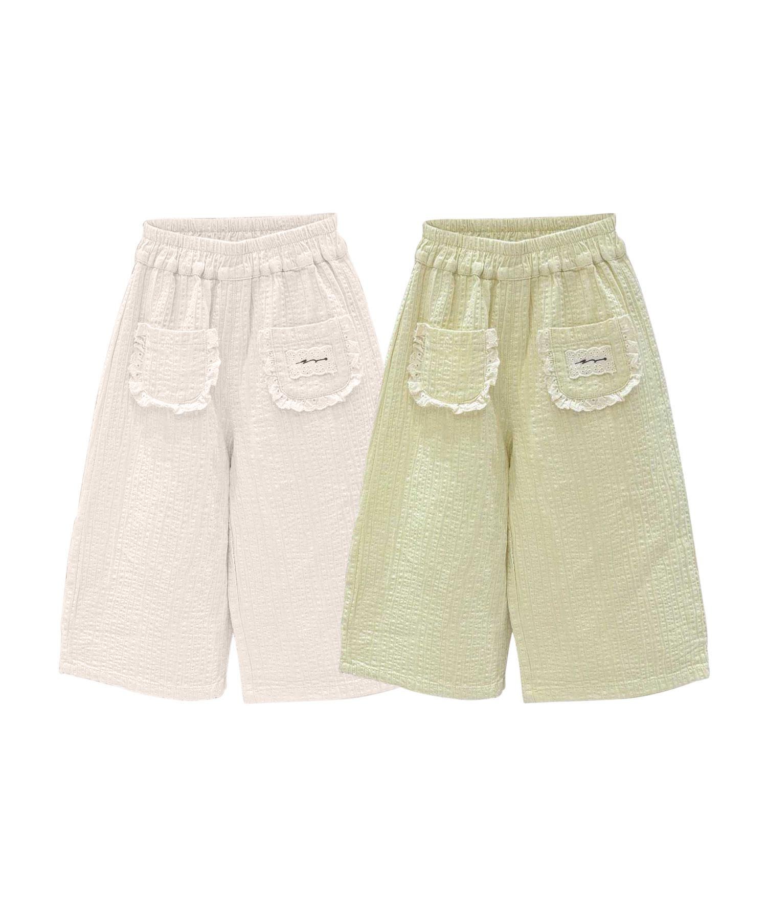 Хлопковые брюки с вафельными карманами Aimoha Kids, Light beige — фото 3