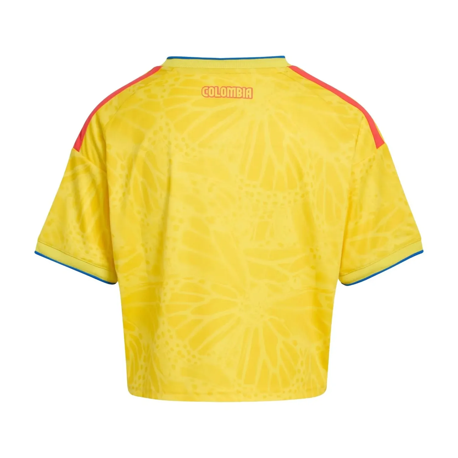 (WMNS) Укороченная домашняя футболка Adidas Colombia 26, цвет 'Impact Yellow' — фото 2