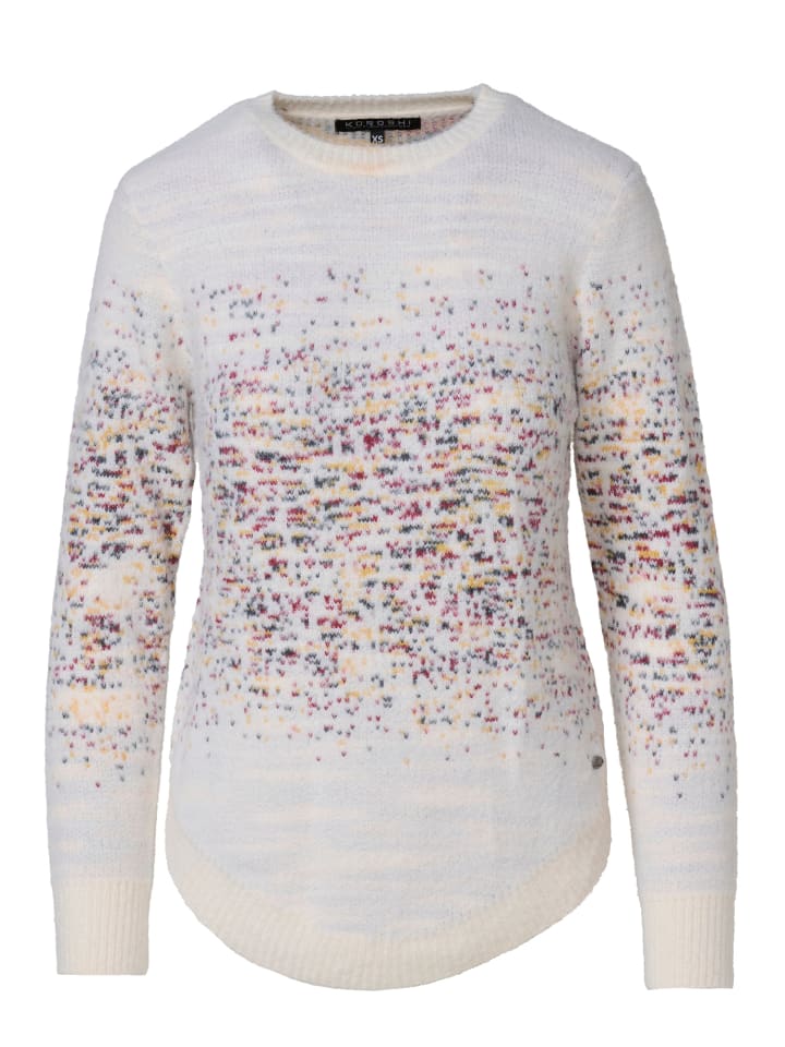 

Мягкий женский свитер с жаккардовым узором белого цвета. KOROSHI