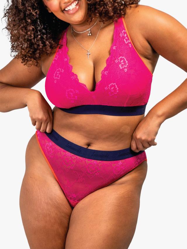 

Трилоги кружевные трусики с высокой талией Lemonade Dolls, Deep Pink