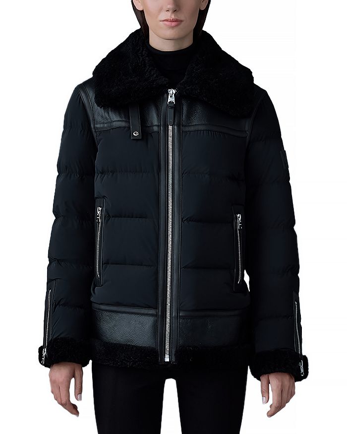 

Vanna смешанная куртка из овчины Mackage, черный
