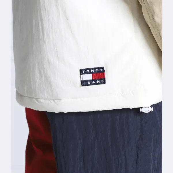 Куртка классического кроя в стиле колор-блок в стиле чикаго Tommy Hilfiger, экрю — фото 4