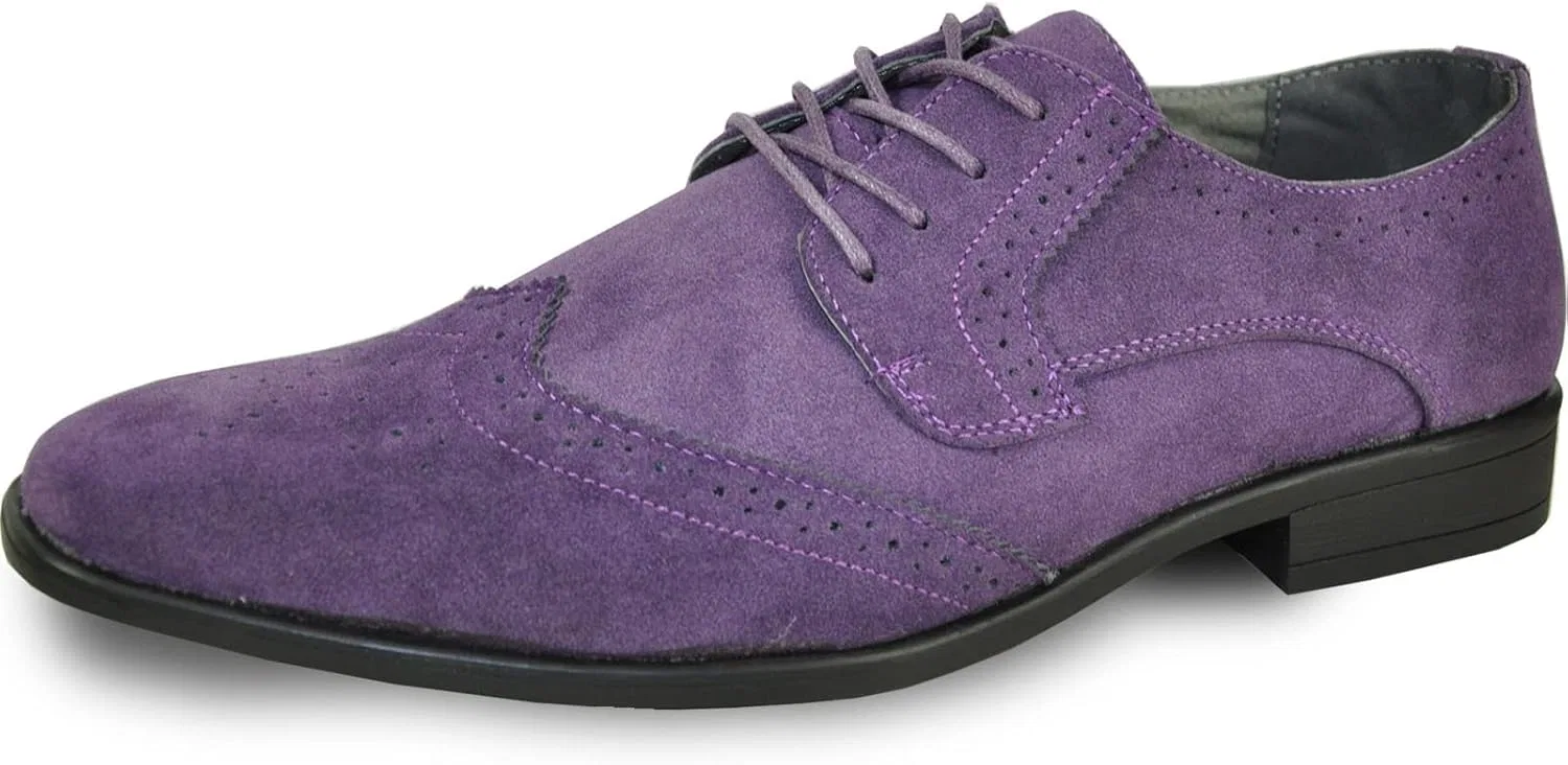 Браво! Мужские классические туфли King Classic Oxford с кожаной подкладкой - доступны в широкой колодке bravo!, Purple