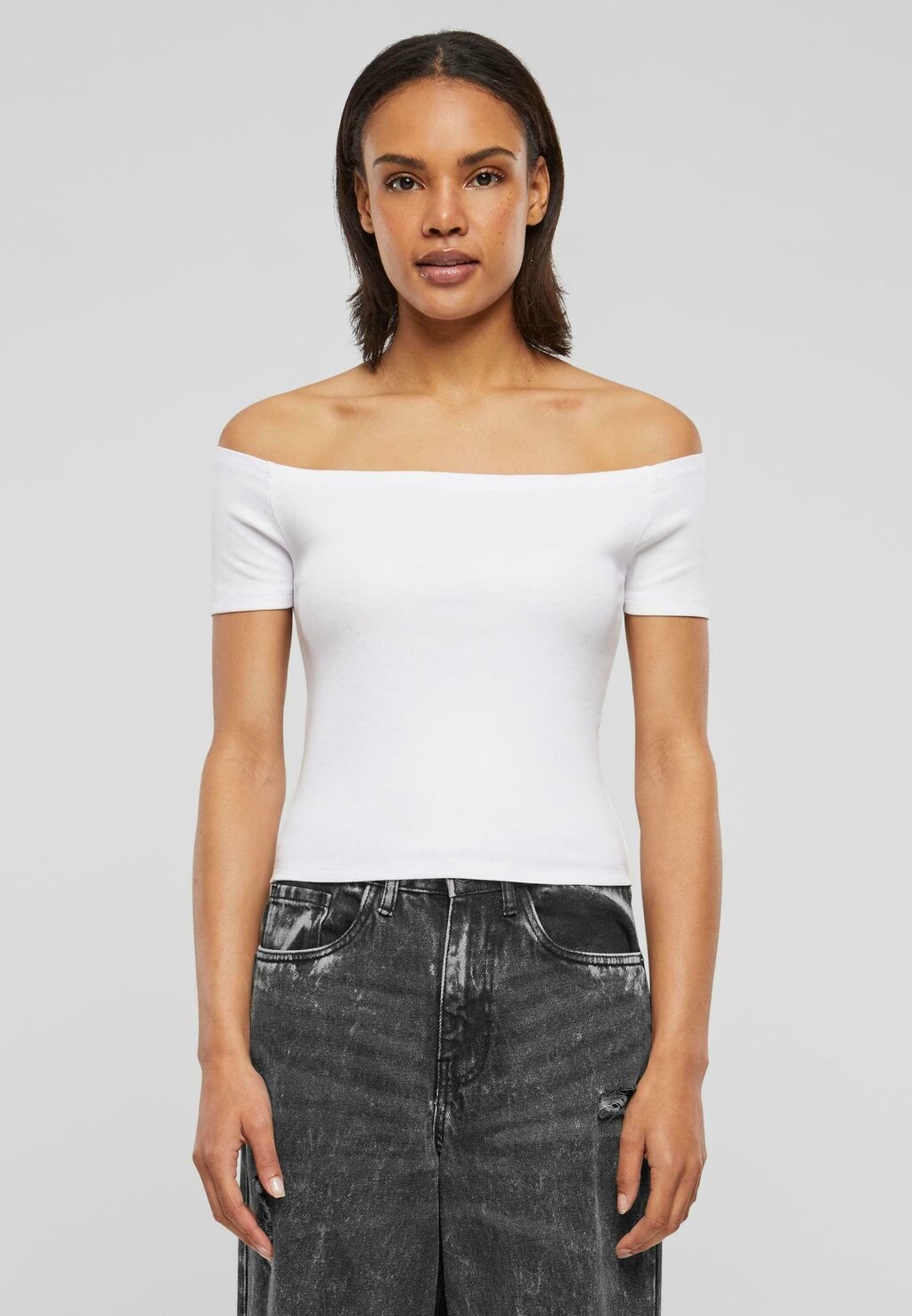 

Базовая футболка Off Shoulder Urban Classics, белая