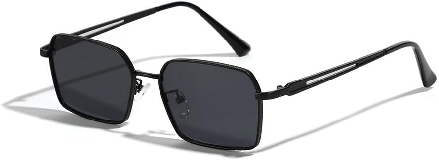 

Ретро прямоугольные металлические солнцезащитные очки для женщин и мужчин, винтажные солнцезащитные очки с защитой от УФ-излучения UV400 для использования на открытом воздухе HCPIHF, 1