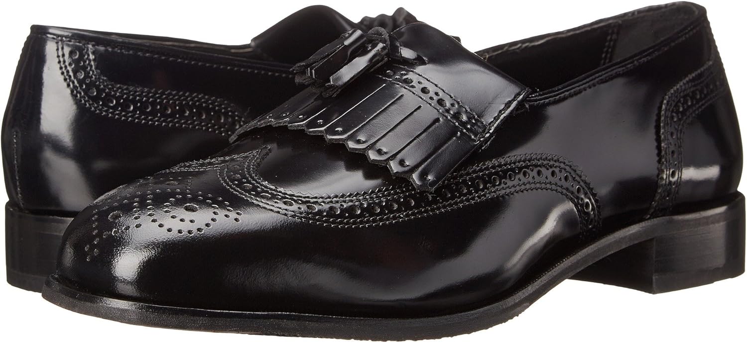 Мужские лоферы Florsheim Lexington с крыльчатым узором и кисточками, черный — фото 2