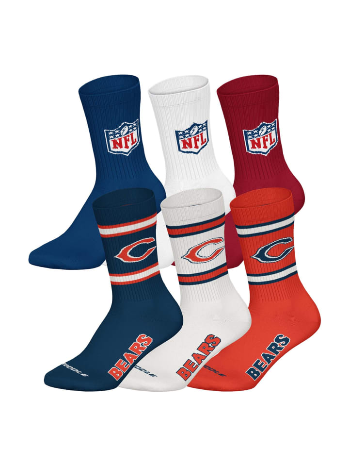 

NFL Набор из 6 носков с символикой Chicago Bears/Mix