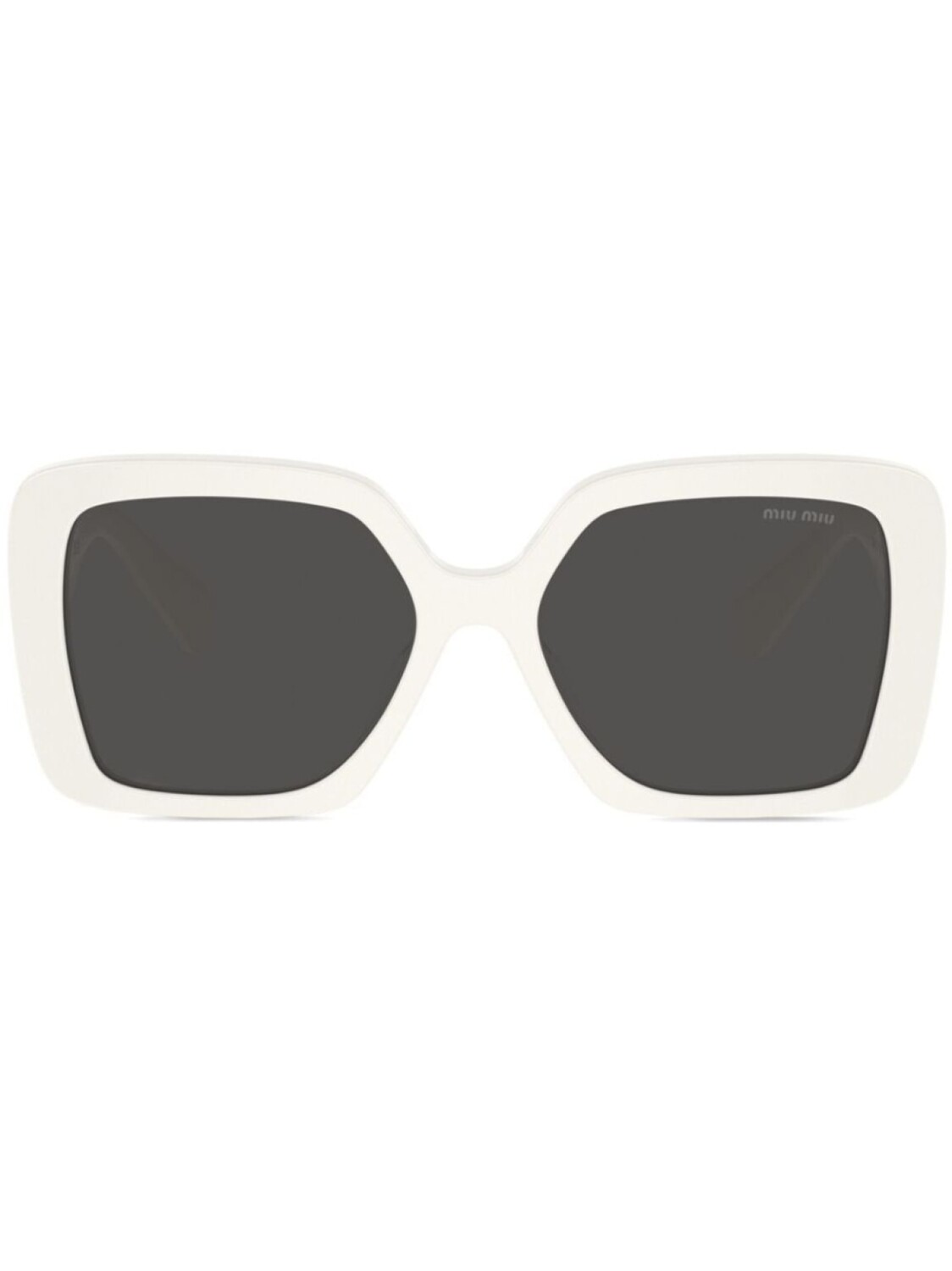 

Miu Miu Eyewear солнцезащитные очки Glimpse в квадратной оправе, белый