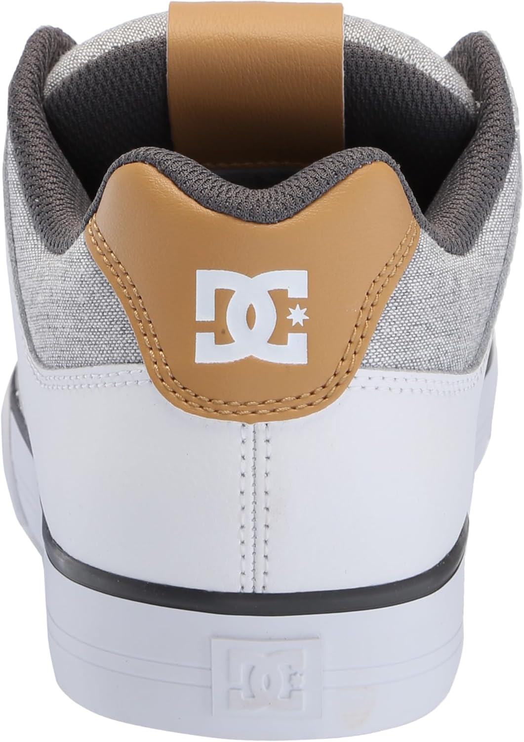 Мужские кеды DC Mens Pure Low Top с низким верхом на шнуровке для повседневного ношения и скейтбординга Dc Shoes, белый/серый — фото 3