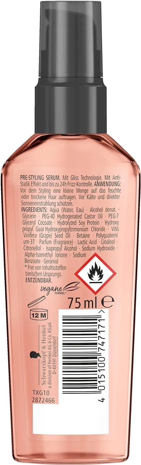 Сыворотка Taft x Gliss Schwarzkopf Frizz Away Serum, 3 x 75 мл Taft — фото 3