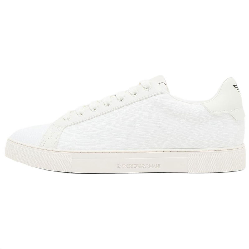 

Кроссовки на шнуровке с кожаными вставками EMPORIO ARMANI