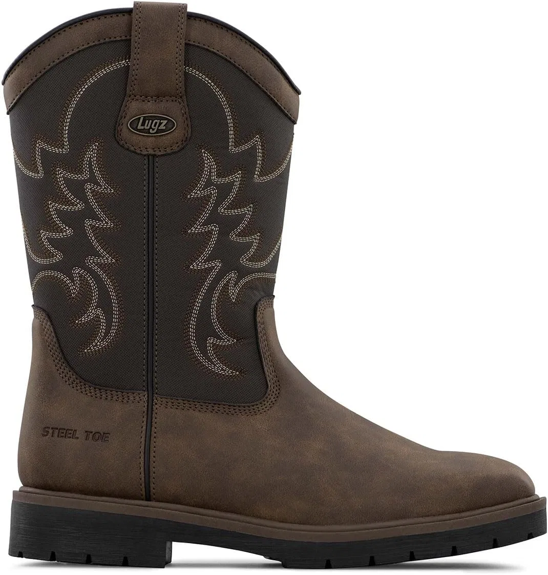 Ботинки Lugz Cowboss Men's Steel Toe Cap, Dark Brown Coffee Black — фото 2